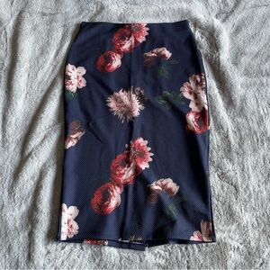 Dex - Floral Navy Skirt